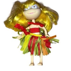 2000 Rugrats Mattel Nickelodeon Totally Angelica Doll 8" Hawaii hula girl
